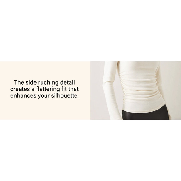 OGL Top Size S NEW ProWarm Thermal Ruched Sides Tuckable Mockneck Red - Picture 10 of 13